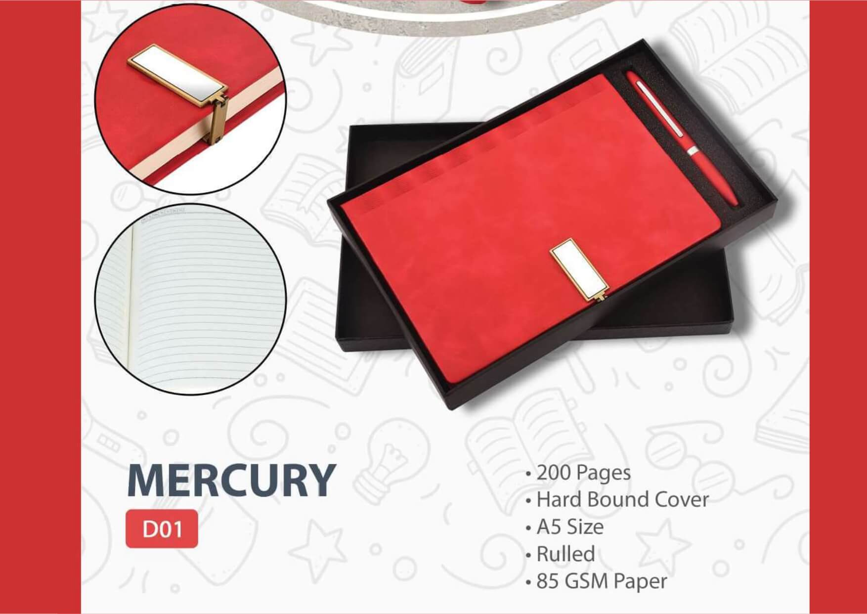 Pen Diary Gift Set Mercury Pen Diary Gift Set Mercury