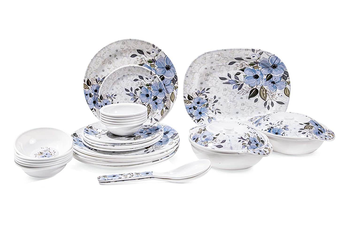 31 pcs Melamine Dinner Set (Empire Blue) D-604