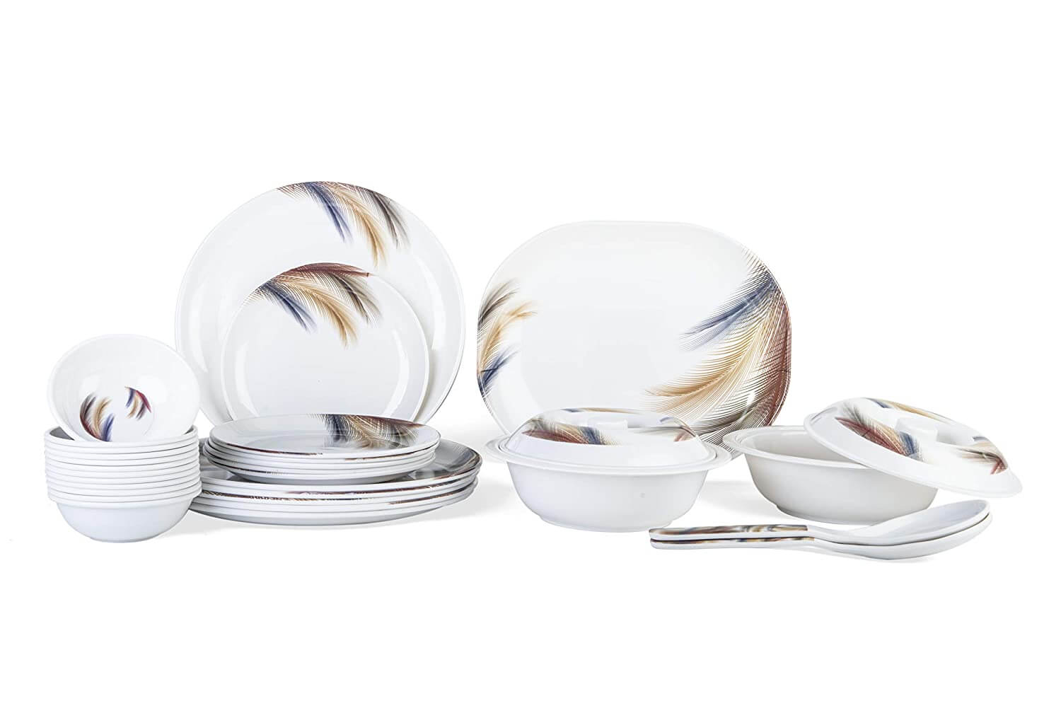 32 pcs Melamine Dinner Set (Feather Touch)
