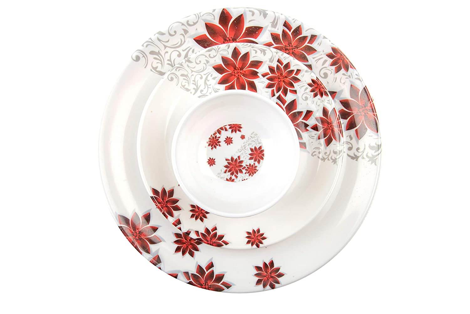 32 pcs Melamine Dinner Set (Red Magic)