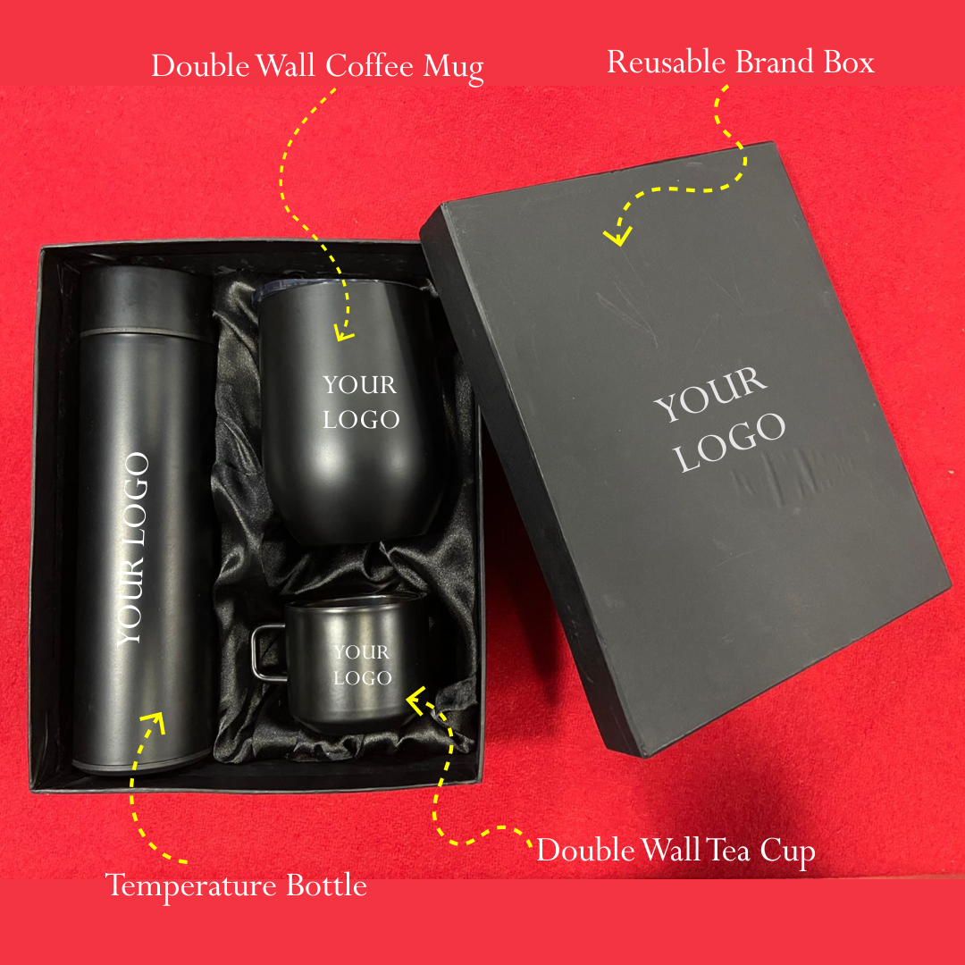 Temperature Flask with Mug and Tea Cup