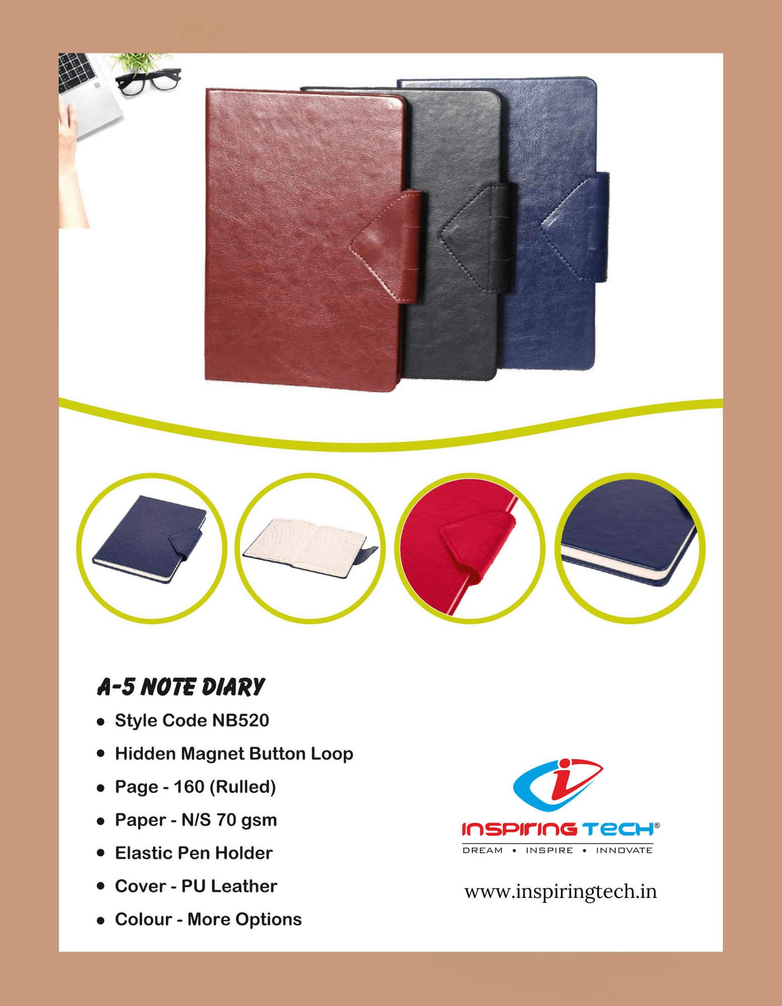 A5 Notebook Diary Magnet Lock A5 Notebook Diary Magnet Lock