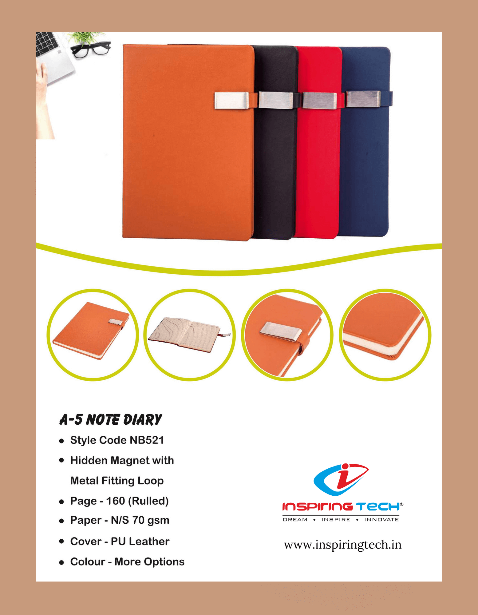 Notebook Diary A5 Magnet Loop Notebook Diary A5 Magnet Loop